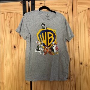 Warner Bros. Gray Tee with Iconic Characters